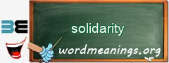 WordMeaning blackboard for solidarity